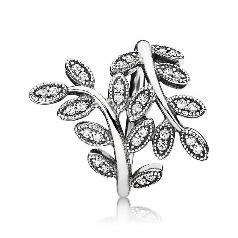 Pandora Sparkling Leaves Stackable Ring Silver Egypt YB7509246
